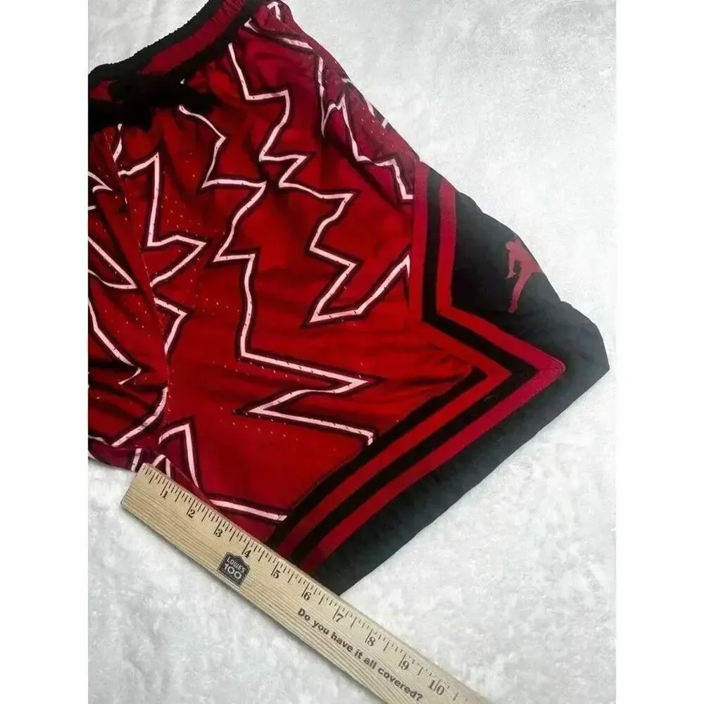Nike Air Jordan Jumpman AOP Mesh Shorts Red Black XL